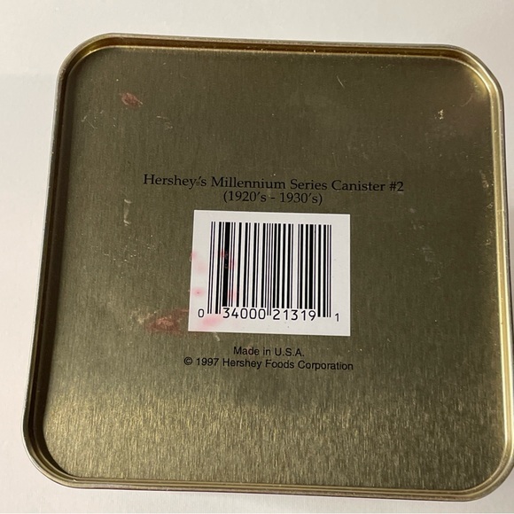 Hershey’s Vintage Tin Box with Lid 1997 Millennium Series Canister #2 - 5”x4”x4” - Picture 4 of 11